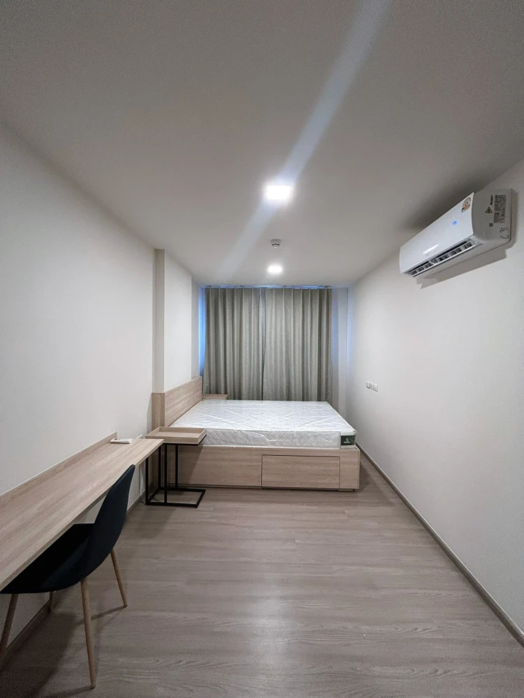 For rent: The Muve Sukhumvit 107, 2 bedrooms, 2 bathrooms, spacious living area, fully furnished, convenient location. Book now!