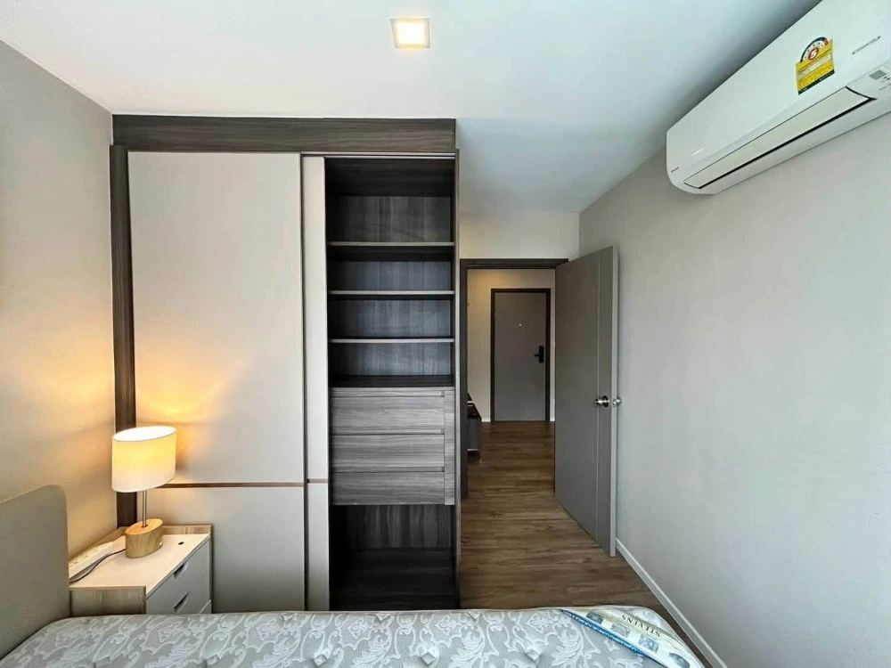 Premium 1 Bedroom unit for rent at The Nest Sukhumvit 64 Phase 2. Pool view from bedroom and balcony. Reservation required.