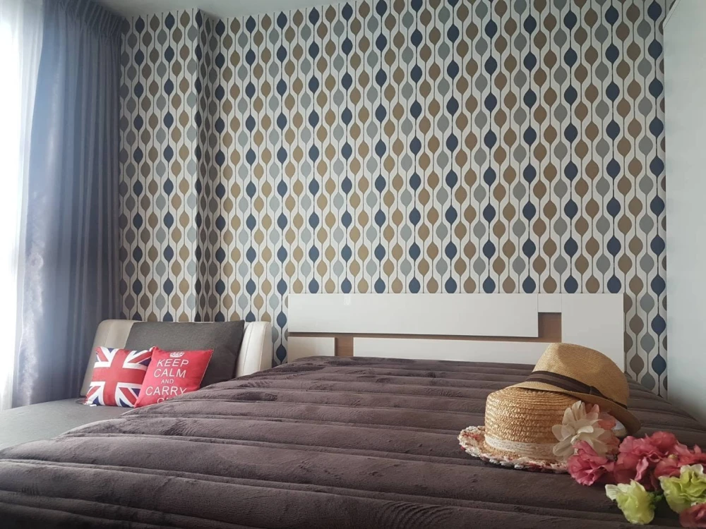 For rent: The Niche ID Rama 2, 8th floor unit, fully furnished with high-quality wallpaper. Don't miss this opportunity! images