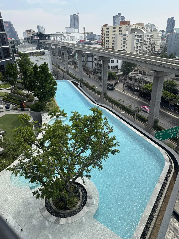 For rent: The Origin Ladprao-Bangkapi, ready to move in, fully furnished, complete with electrical appliances. Hurry and reserve now!