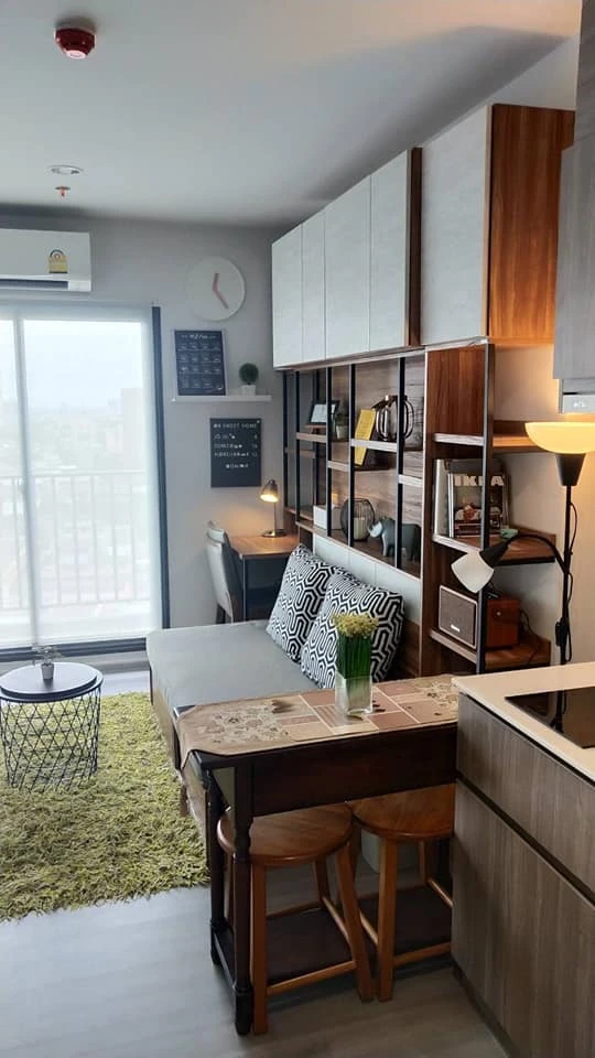 For rent: The Parkland Charan–Pinklao, ready-to-move-in room, fully furnished, just bring your suitcase and move in. Hurry and reserve now before it's