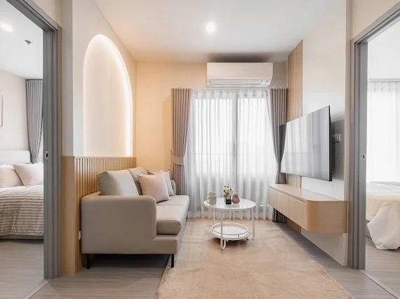 For rent: The Parkland Phetkasem 56, ready to move in, fully furnished, spacious and comfortable room, reserve now.