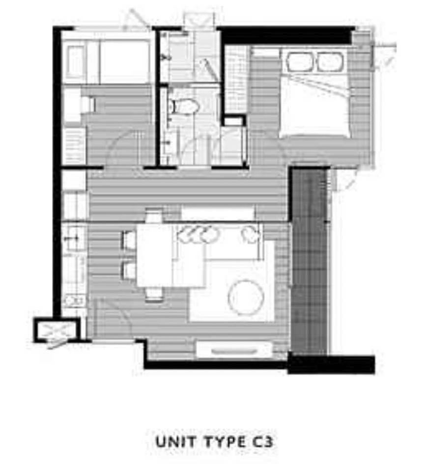 For rent: The Reserve Phahonyothin-Pradipat, 23rd floor, corner room, very beautiful view, complete with electrical appliances, hurry and book now.