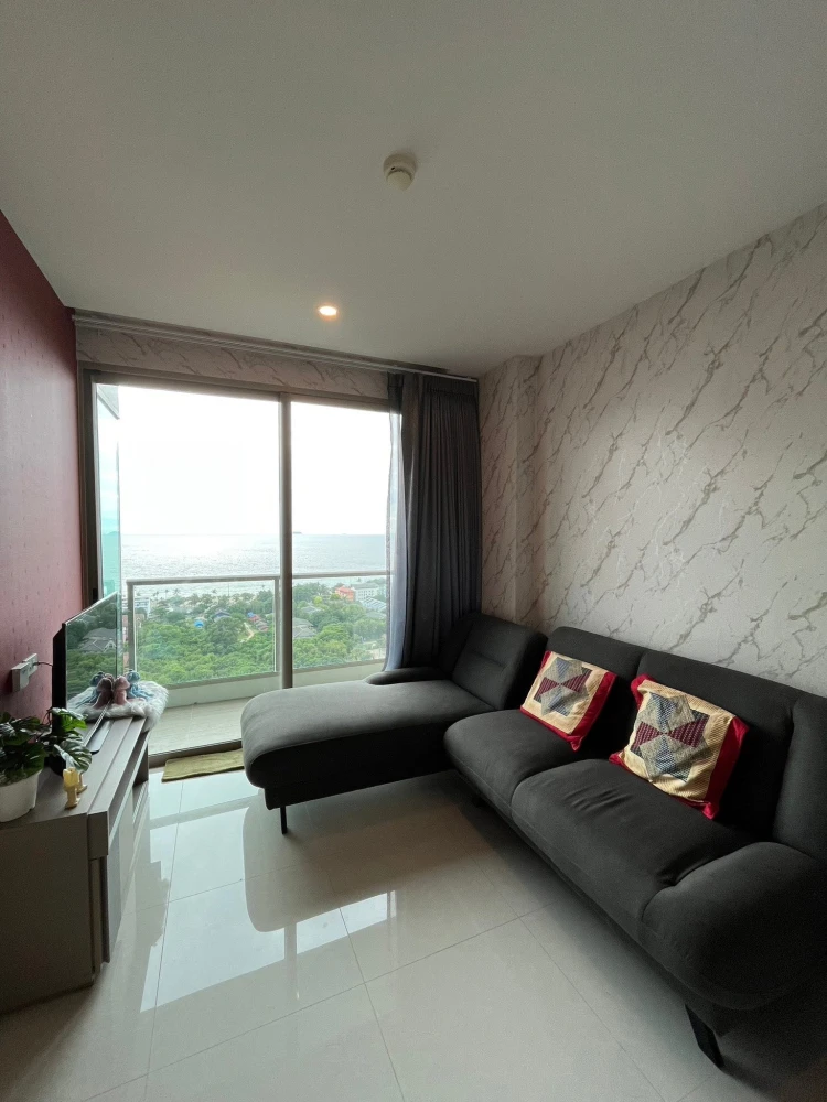 For rent: The Riviera Jomtien Pattaya, 22nd floor, sea view, fully furnished, nice to live in, reserve now.