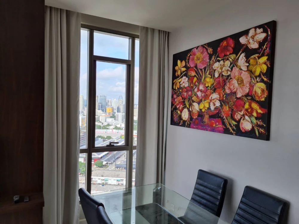 For rent: The Room Rama 4, 2 bedrooms (80 sqm), fully furnished and ready to move in.