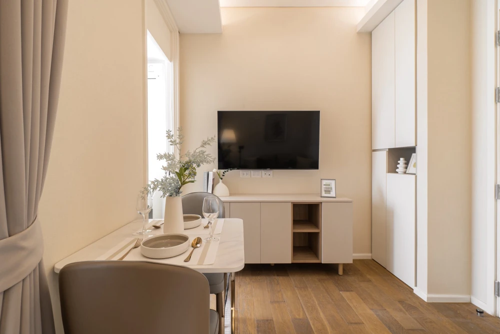 For rent: The Saint Residences, Chatuchak Park view, high floor, beautiful view, simple but very nice decoration, book now!