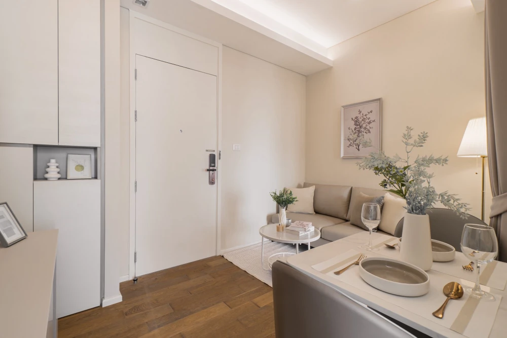 For rent: The Saint Residences, Chatuchak Park view, high floor, beautiful view, simple but very nice decoration, book now!
