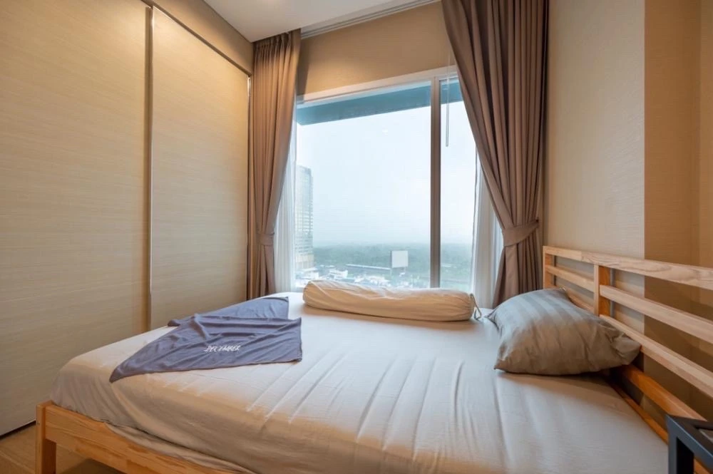 For rent: The Saint Residences. Unobstructed view, fully furnished, very livable. Book now! Don't miss out!