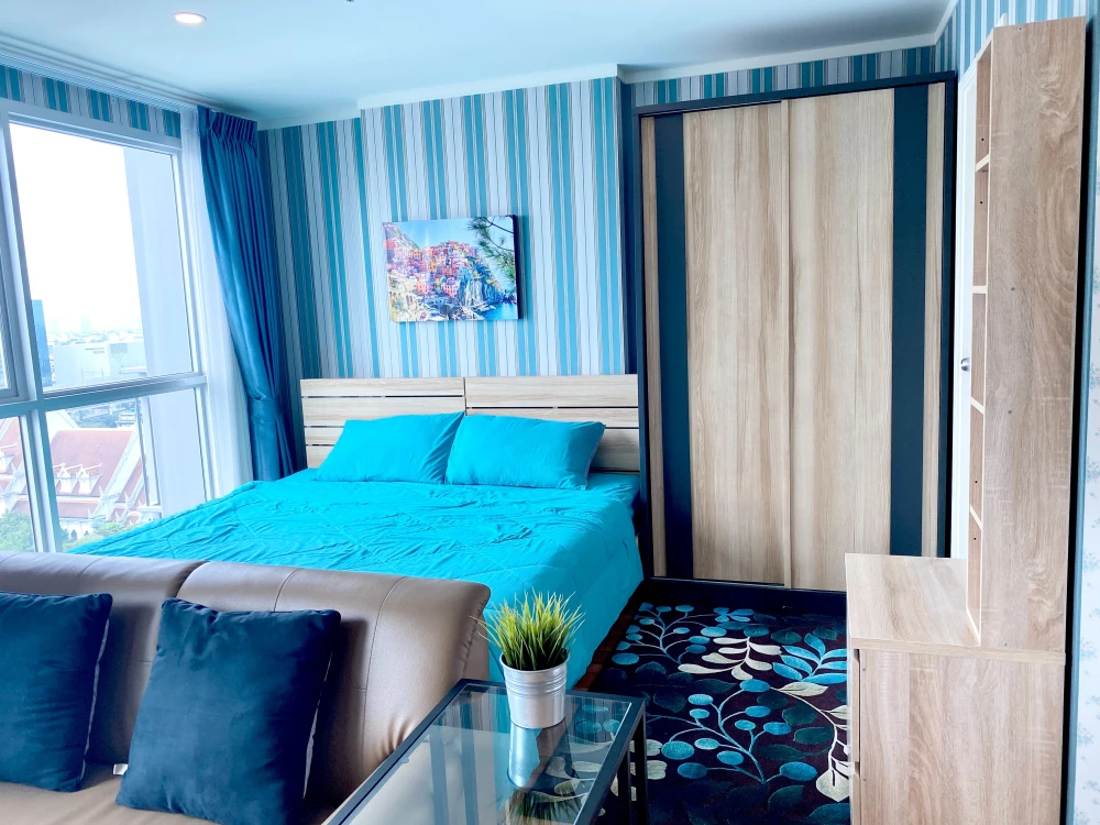 For rent, The Selected Kaset Ngamwongwan, beautiful room, good view, 1 bedroom, fully furnished, very nice, hurry up, book now.
