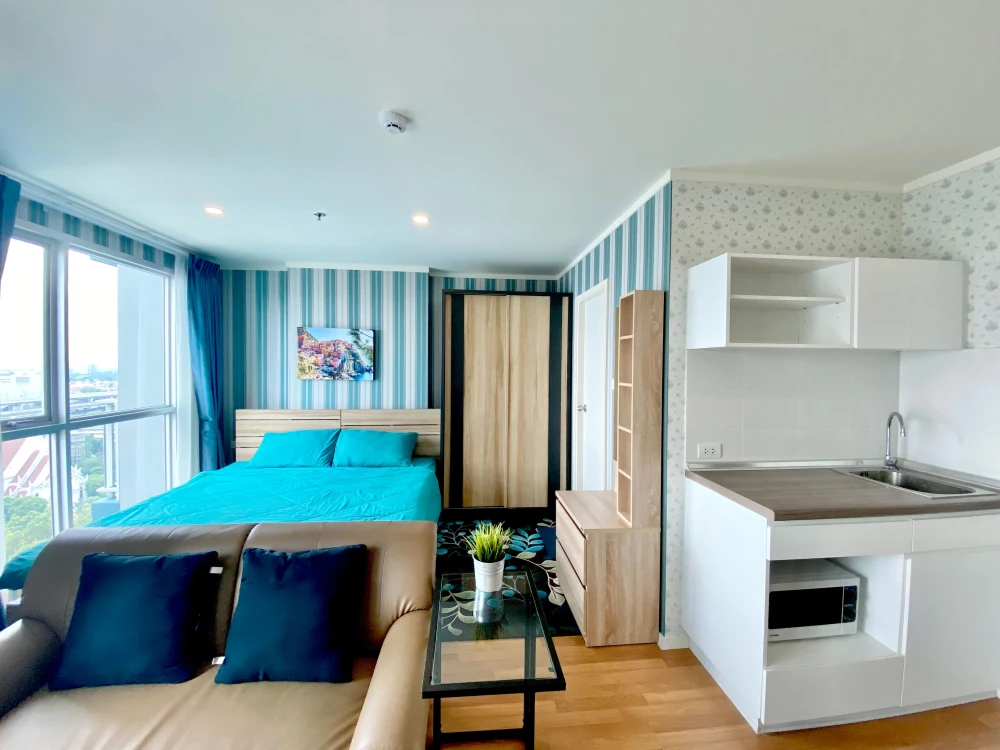 For rent, The Selected Kaset Ngamwongwan, beautiful room, good view, 1 bedroom, fully furnished, very nice, hurry up, book now.