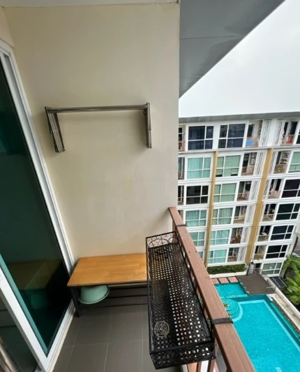 For rent: The Series Udomsuk 29, 8th floor, pool view, fully furnished, ready to move in. Book now!
