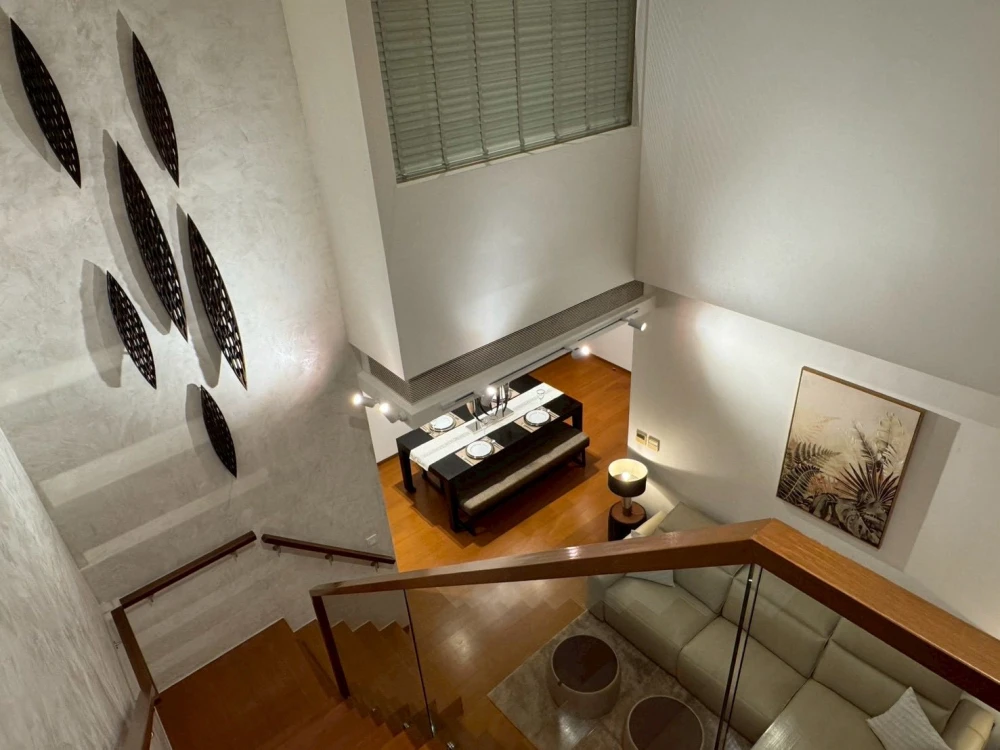 For rent: The Sukhothai Residences, 2 bedrooms, 2 bathrooms, spacious living area, high ceilings, private elevator. Book now!