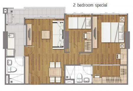 For rent: The Tree Interchange, 2 bedrooms, spacious living area, great location, with walk-in closet. Book now!