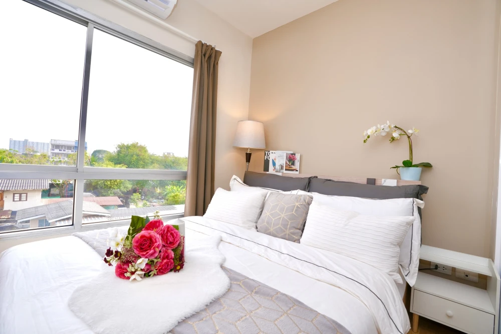 For rent: The Tree Lat Phrao Wang Hin, Building A, 4th floor, fully furnished, ready to move in.