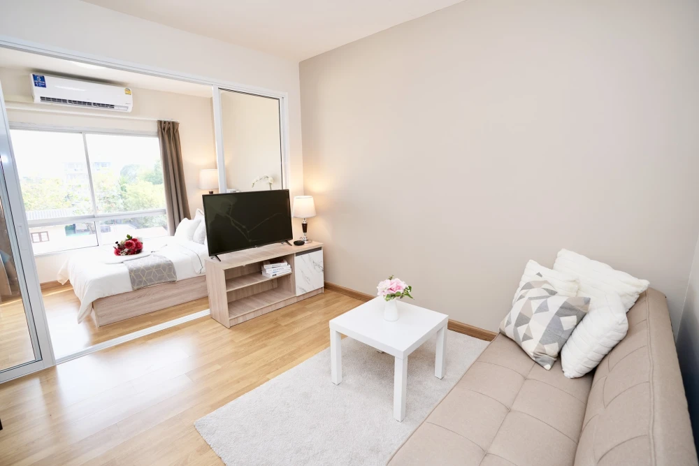 For rent: The Tree Lat Phrao Wang Hin, Building A, 4th floor, fully furnished, ready to move in.