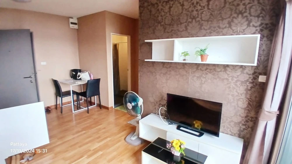 For rent: The Trust Condo South Pattaya, 7th floor, city view, Sattahip side, fully furnished, nice to live in, reserve now.