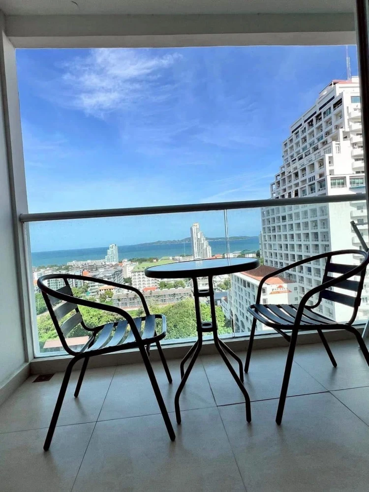 For rent: The Vision, a comfortable room with a large sofa for sitting and a sea view. If it's this good, what are you waiting for?