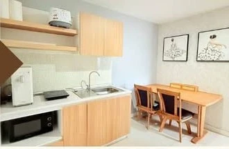 For rent: Unicca Pattaya corner room, private, decorated in a controlled tone, comes with complete furniture. Don't miss it!