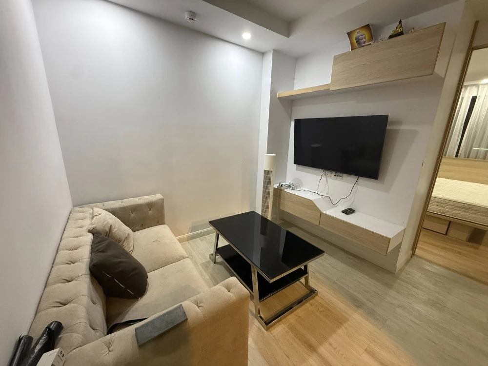V Condo Salaya for rent: 1 bedroom, 1 bathroom. Fully furnished with appliances. Just bring your bags and move in!