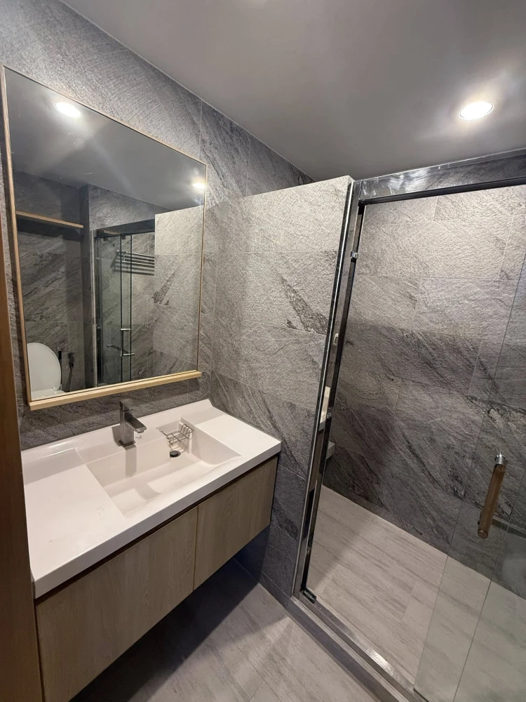 V Condo Salaya for rent: 1 bedroom, 1 bathroom. Fully furnished with appliances. Just bring your bags and move in!