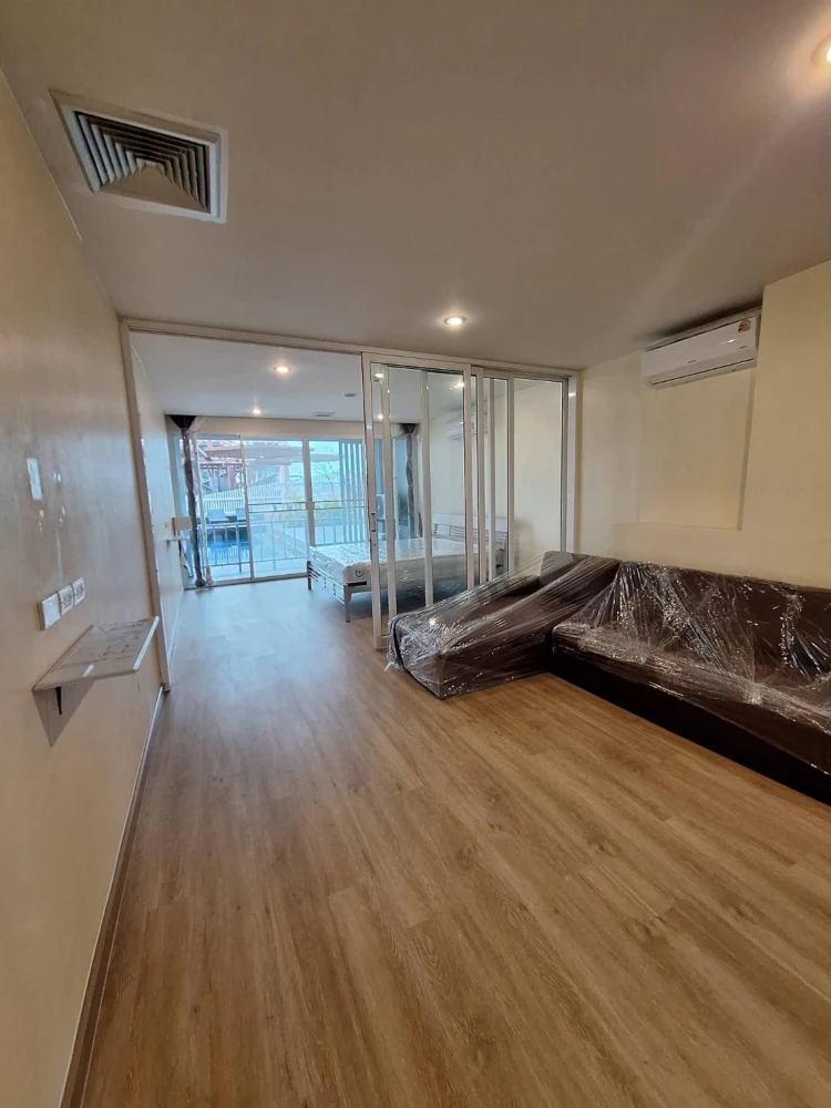 V Condo Salaya for rent. Corner unit offering privacy. Fully furnished. Just bring your bags and move in!