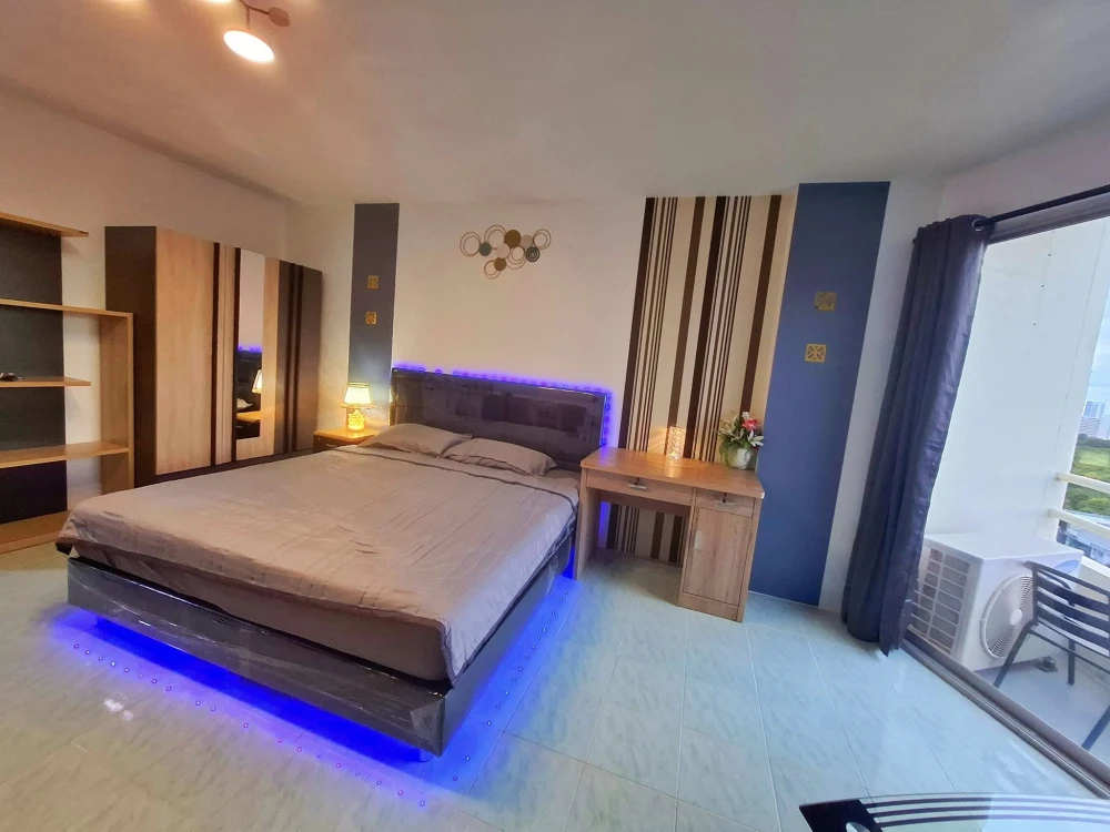 For rent: View Talay Jomtien Condominium 1-8, nice rooms, decorated in a cool tone, fully furnished, beautiful view, don't miss it.