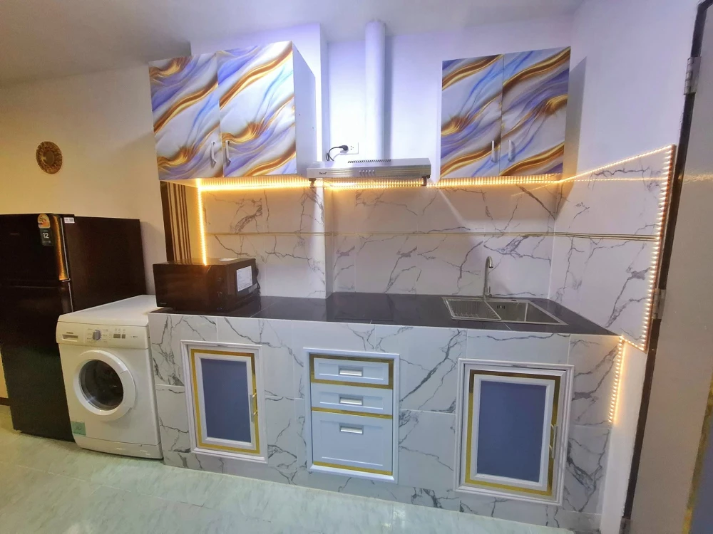 For rent: View Talay Jomtien Condominium 1-8, nice rooms, decorated in a cool tone, fully furnished, beautiful view, don't miss it.