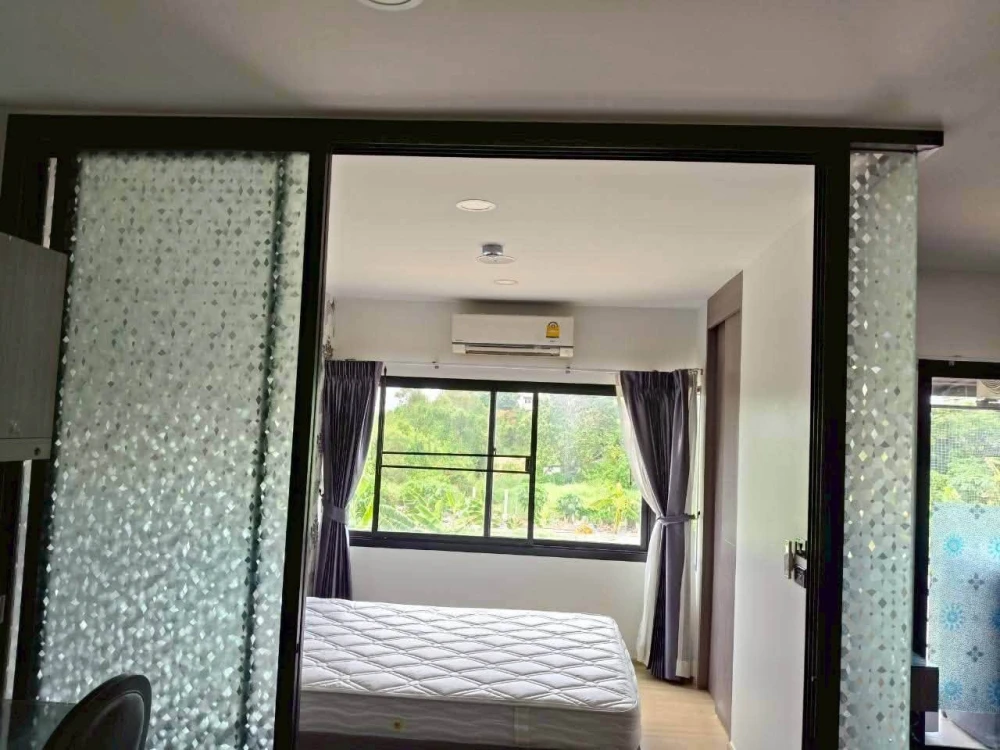 For rent: VIIA 7 Bangna by Apasiri, corner unit, quiet area, high-quality wallpaper, fully furnished. Book now!