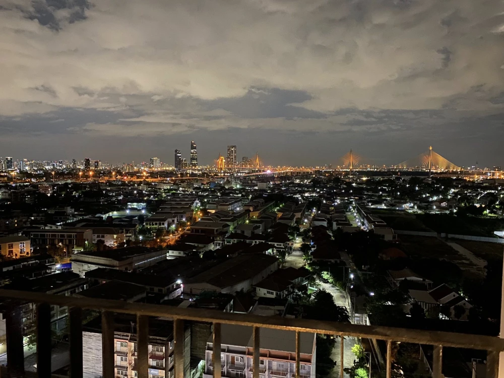 For rent: Xim Suksawat - Rama 3, 16th floor view, Bhumibol Bridge - Bang Krachao River bend, spacious room, very comfortable, hurry and book now.
