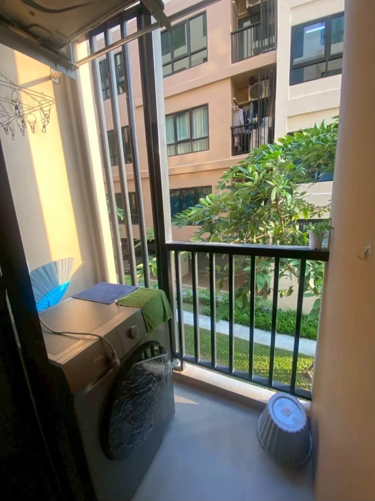 Condo for rent, Alife Sukhumvit 76, 2nd floor, Building A, garden view, corner room with privacy. You must hurry to reserve.