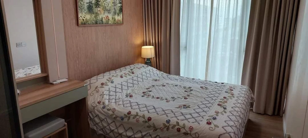 For rent: Condo Atmoz Flow Minburi, separate bedrooms, common area view, very beautiful swimming pool, book now.