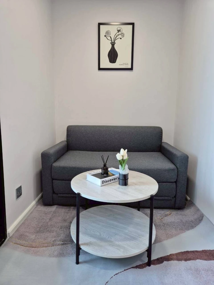 Condo for rent: Atmoz Tropicana Bangna. Fully furnished and ready to move in. White tone, pleasing to the eye. Affordable price. Come reserve now. Don
