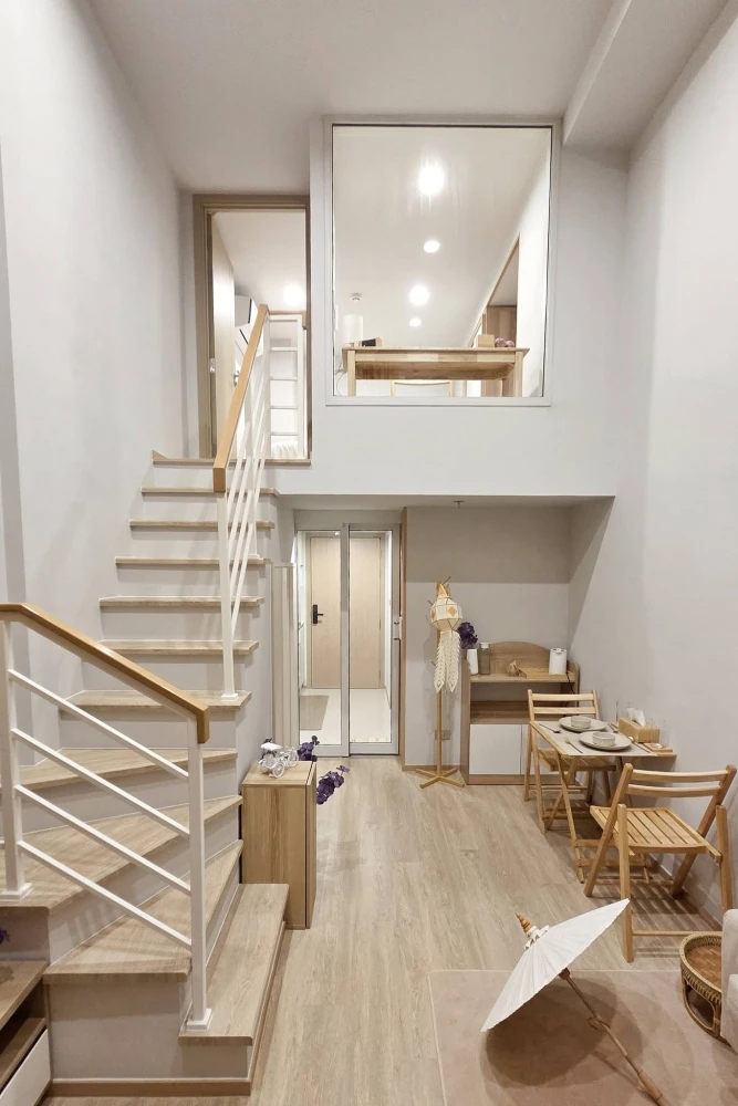 For rent: Culture Chula Condo, 1-bedroom duplex unit, corner lot, very private, 20th floor, high floor, unblocked view, no outside noise. Book now!