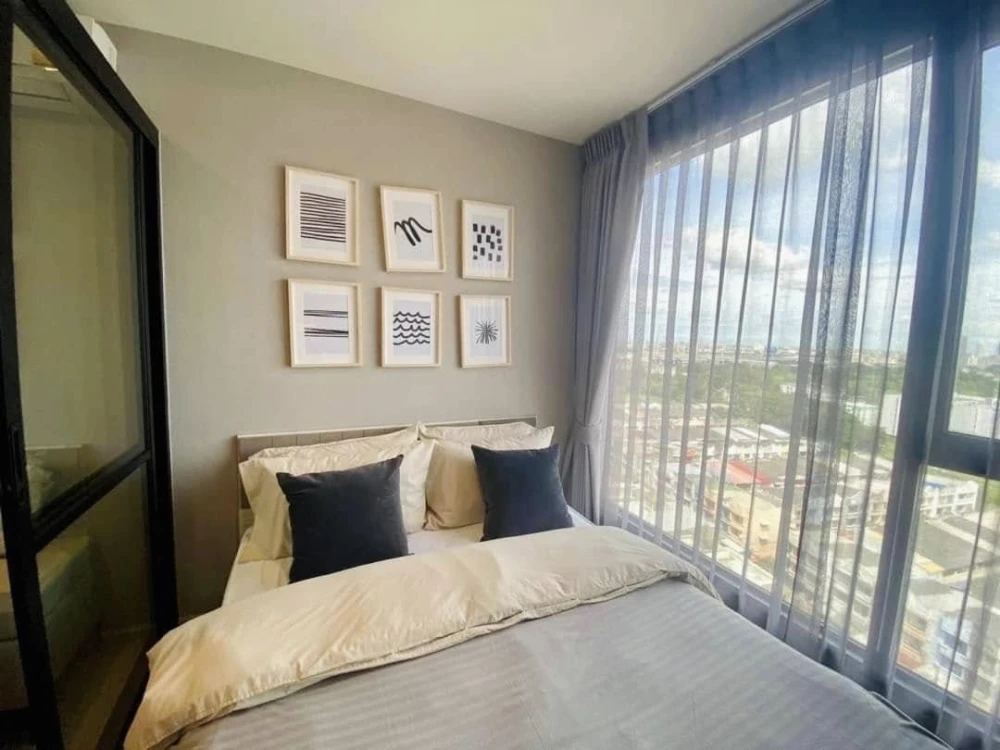 Condo for rent, IDEO MOBI Sukhumvit Eastpoint, 28th floor, city view, fully furnished, ready to move in, book now.