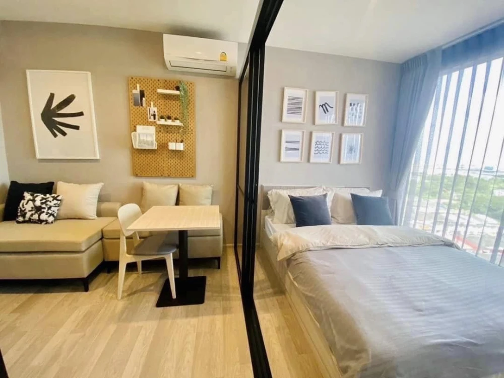 Condo for rent, IDEO MOBI Sukhumvit Eastpoint, 28th floor, city view, fully furnished, ready to move in, book now.