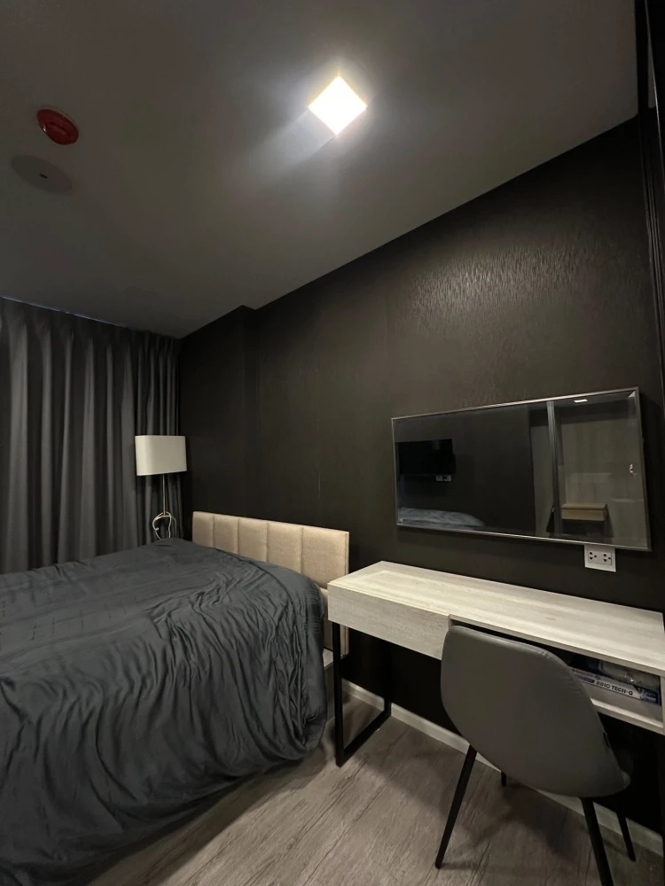 For rent: Condo Kave Ava Rangsit, garden view room, must be decorated in cool gray-black tones, comes with complete facilities, don't miss out, hurry