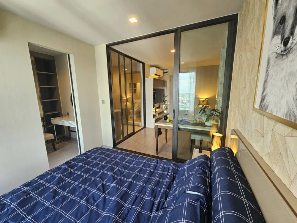 Condo for rent, Life Ladprao, beautiful room, built-in, full, not powerful price, high floor, great view, hurry to reserve