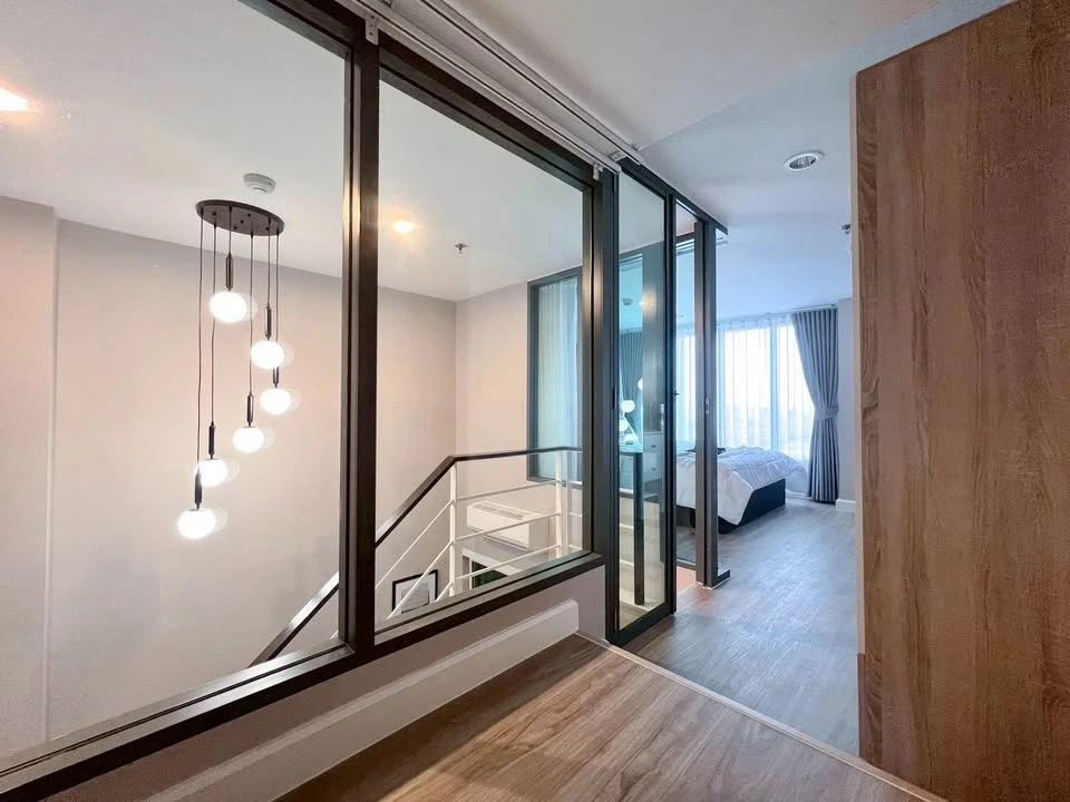 Condo for rent, Metro Sky Prachachuen, beautifully decorated room, white tone, comfortable price, hurry and reserve now.