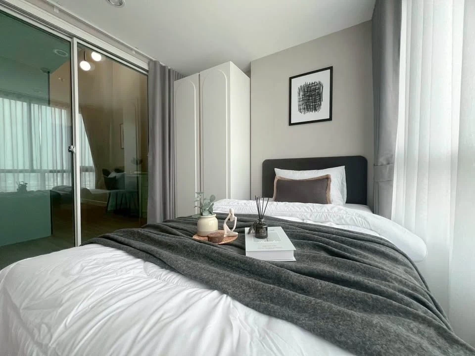 Condo for rent, Metro Sky Prachachuen, beautifully decorated room, white tone, comfortable price, hurry and reserve now.