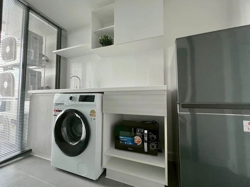 Condo for rent, Metro Sky Prachachuen, beautifully decorated room, white tone, comfortable price, hurry and reserve now.