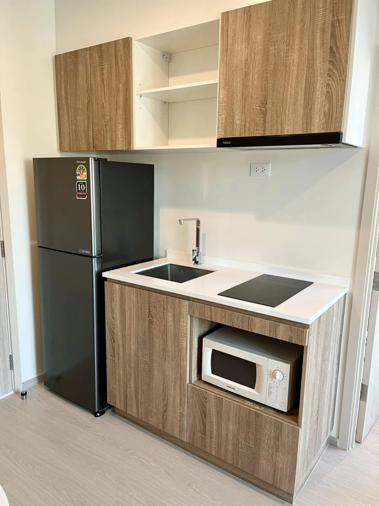 Condo for rent, Nue noble Faichai wanglang, pleasantly decorated, bright tones, easy on the eyes, high view, no block to reserve at all.