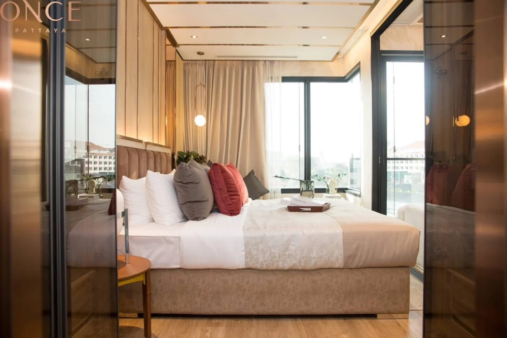 For rent, Condo Once Pattaya, luxuriously decorated room, wide sea view, facilities ready, book now, don't miss out++ images