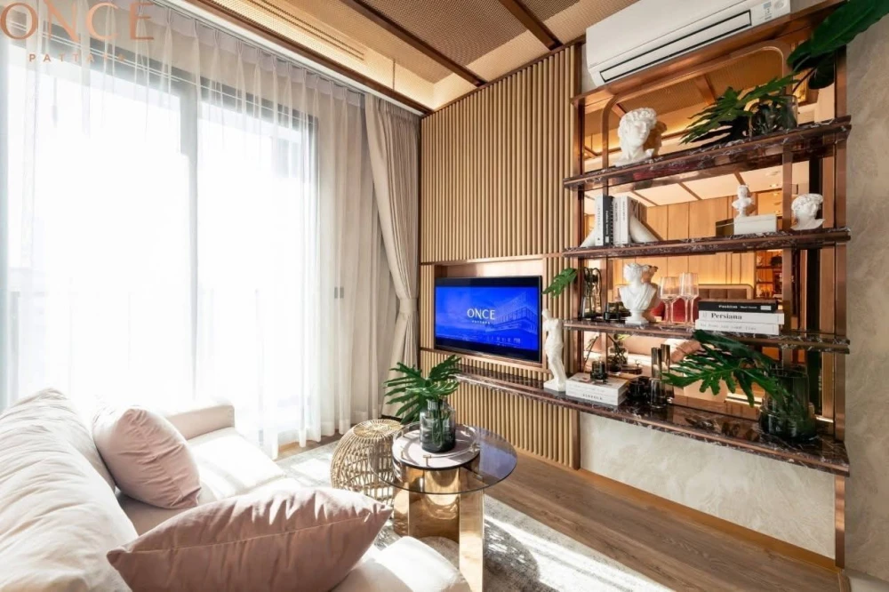 For rent, Condo Once Pattaya, luxuriously decorated room, wide sea view, facilities ready, book now, don't miss out++