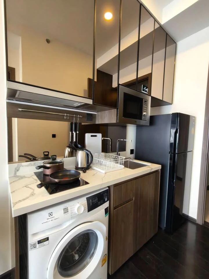 Condo for rent, Park Origin Thonglor, 1 bedroom, 1 bathroom, 32 sq m, with bathtub, 29th floor, high view, come and reserve now.
