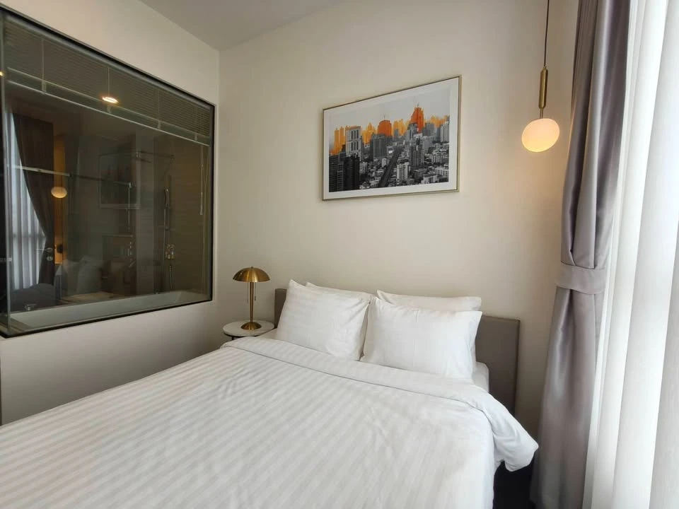 Condo for rent, Park Origin Thonglor, 1 bedroom, 1 bathroom, 32 sq m, with bathtub, 29th floor, high view, come and reserve now.