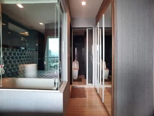 Condo for rent/sale, Rhythm Sathorn, nice room, dark tones, proportional, high floor with a great view, don't miss it.