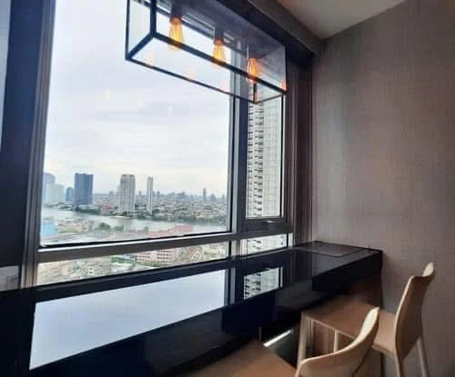 Condo for rent/sale, Rhythm Sathorn, nice room, dark tones, proportional, high floor with a great view, don't miss it.