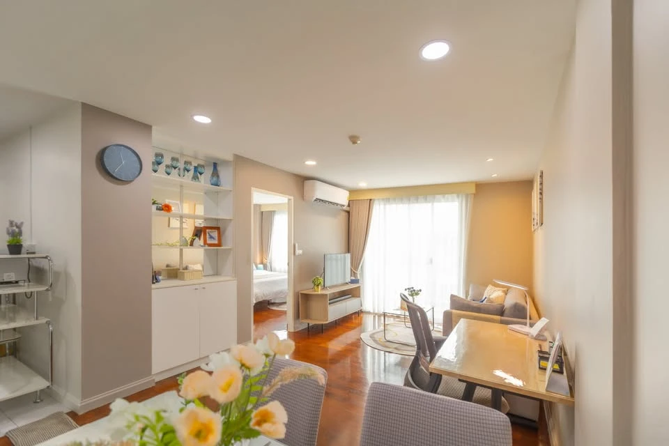 Condo for rent: The Forty Nine Plus Sukhumvit 49, beautiful room, ready to move in, comes with complete facilities. Good like this, hurry and book now