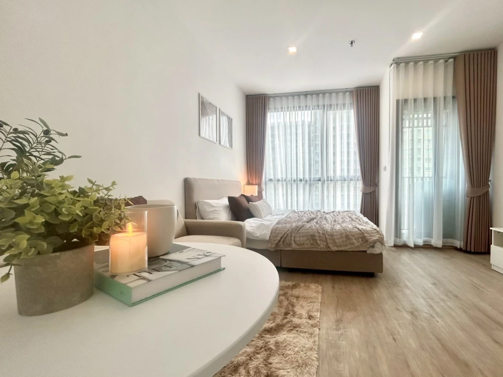 Condo for rent, The Rich Rama 9, beautiful room, clean, nice to live in.