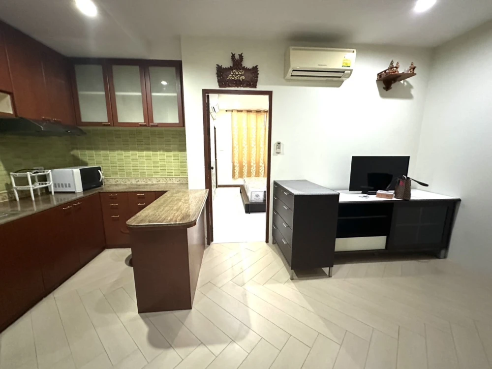 Condo for rent, Klang Krung Resort Ratchada 7, resort-style condo, quiet, separated into extreme proportions, hurry up and book now.